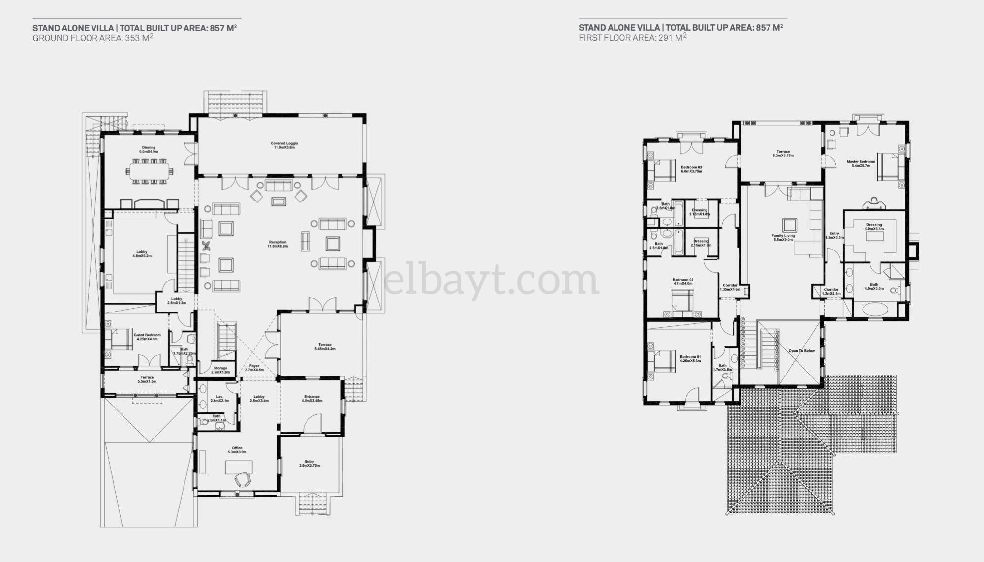 5 Bedrooms villa in Hyde Park New Cairo size857sqm